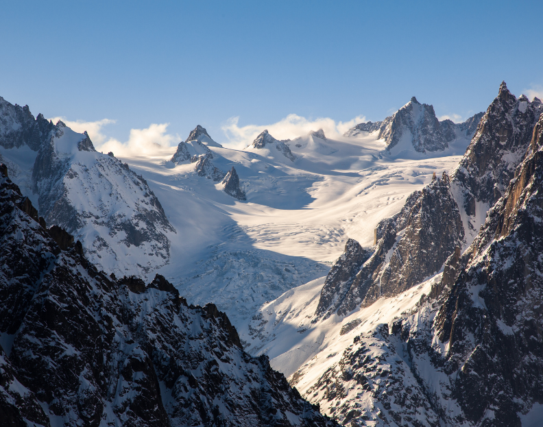Montagne Chamonix Sommets enneigés